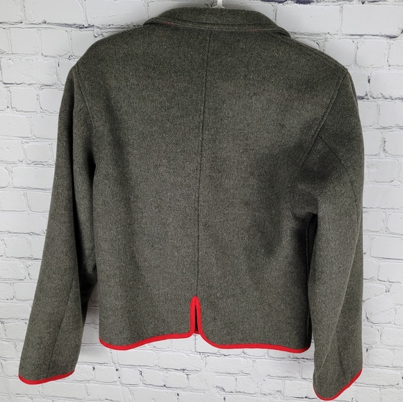 VINTAGE | plaid wool mohair single button blazer - Picture 3 of 8